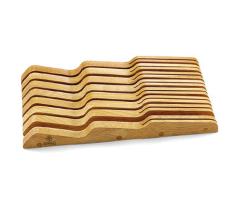 KST-2 Mundial 14-Slot Wood Knife Storage Tray-Mundial