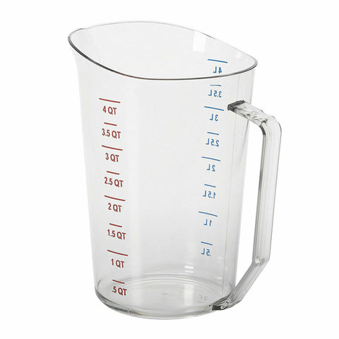 Cambro 400MCCW135 Camwear 4 Qt. Clear Polycarbonate Measuring Cup