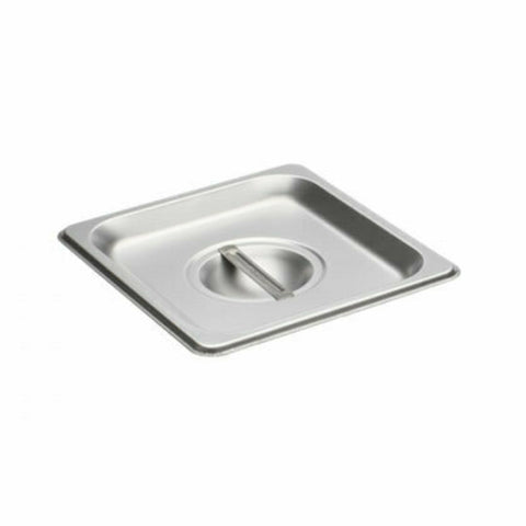 Libertyware 5160S 1/6 Size Stainless Steel Steam Table Pan Cover, Flat Notched with Handle