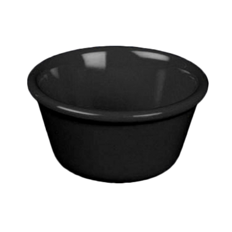 ML534BL1 Thunder Group 1-1/2 Oz. Black Smooth Melamine Ramekin-Thunder Group