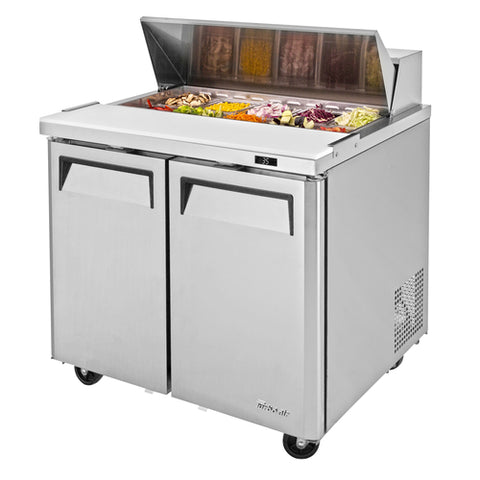 MST-36-N6 Turbo Air 36" 2 Door Refrigerated Sandwich/Salad Prep Table