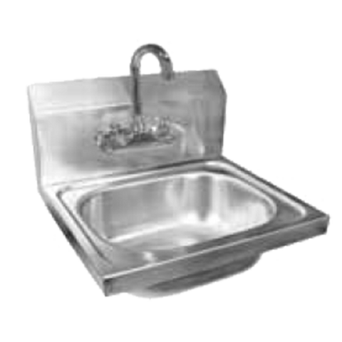 GSW USA HS-2017W Stainless Steel Wall Mount Hand Sink with Lead-Free Faucet and Strainer