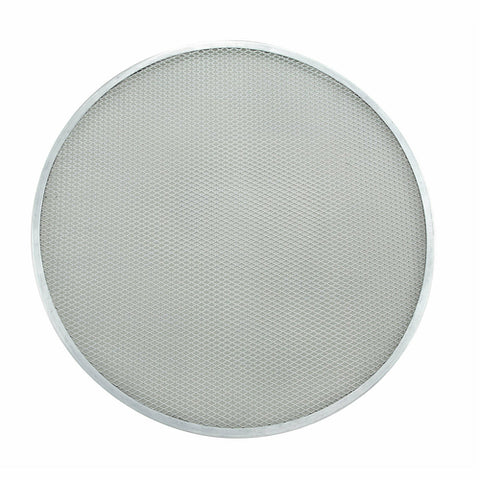 Winco APZS-19 19" Round Seamless Aluminum Pizza Screen