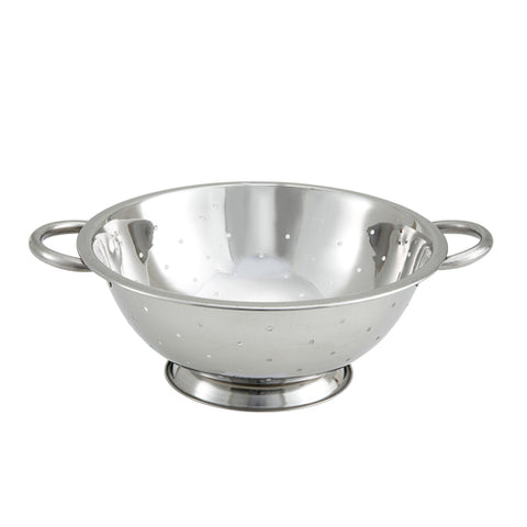 Winco COD-5 5 Qt. Stainless Steel Colander with Footed Base and Handles