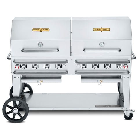 CV-RCB-60RDP Crown Verity 60" Pro Series Grill, Crash Bars, Roll Domes, Under Shelf, LP