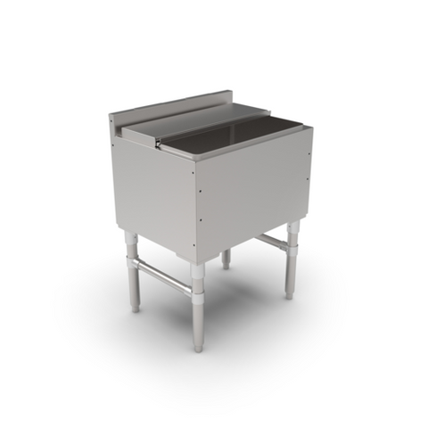 John Boos UBIB-1824-X 24" Insulated Underbar Ice Bin / Cocktail Unit with Sliding Lid