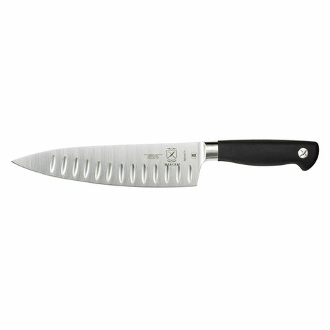Mercer Culinary M21077 Genesis 8 Inch Forged Chef Knife with Granton Edge and Short Bolster