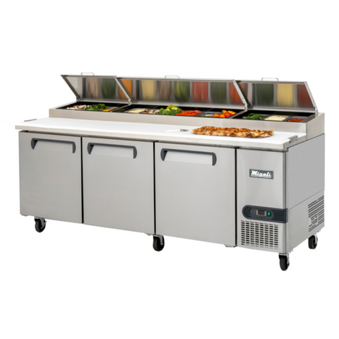 Migali C-PP93-HC 93" Three-Section Refrigerated Pizza Prep Table