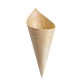 BAMDCN6 Tablecraft 3 Oz. Oz. Mini Wooden Disposable Pinewood Serving Cone-Tablecraft Products