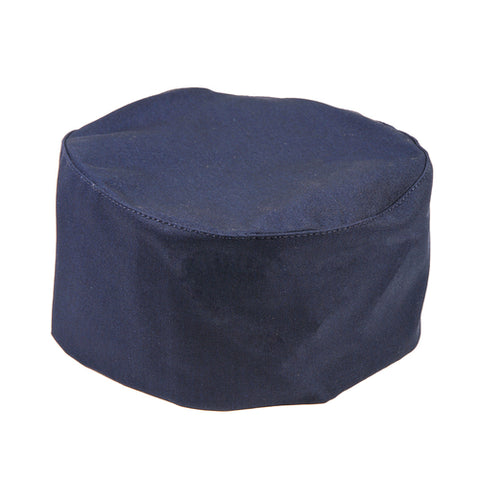 M60075NB Mercer Millennia Navy Top Chef Skull Cap / Pill Box Hat-Mercer Culinary