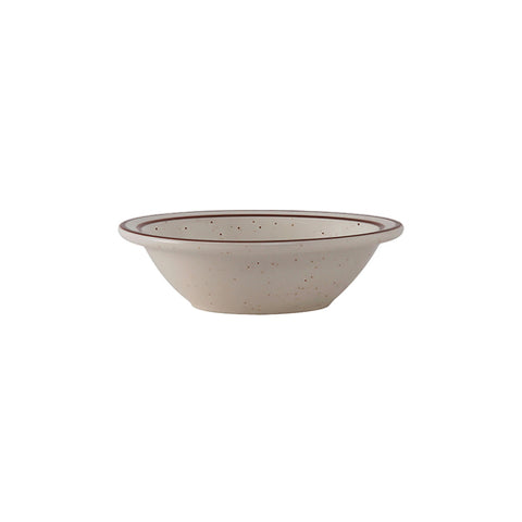 TBS-011 Tuxton Bahamas 3.5 Oz. Brown Speckle Narrow Rim China Fruit Bowl