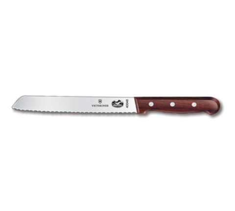 7.6058.9  Victorinox 7" Serrated Edge Slant Tip Bread Knife w/ Rosewood Handle
