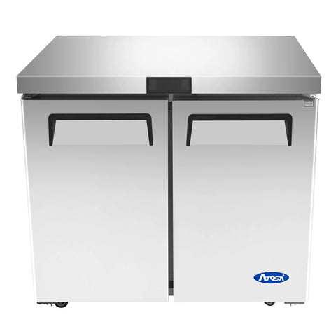 Atosa MGF36FGR 36" 2-Door Undercounter Freezer, 8.7 Cu. Ft.