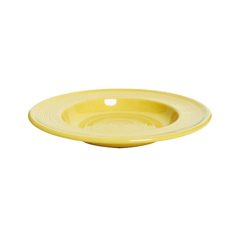 Tuxton China CSD-120 24-1/2 oz. Round Ceramic Saffron Pasta Bowl