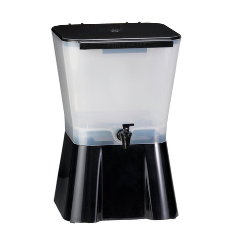 TableCraft H953 3-Gallon Slimline Black Beverage Dispenser with Tomlinson Faucet