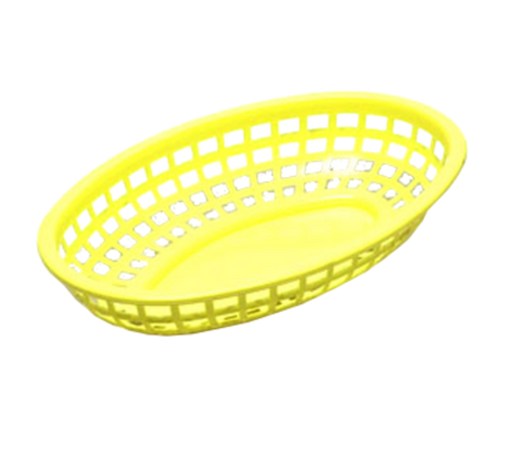 Tablecraft Products 1074Y Classic Yellow Oval Plastic Serving Basket