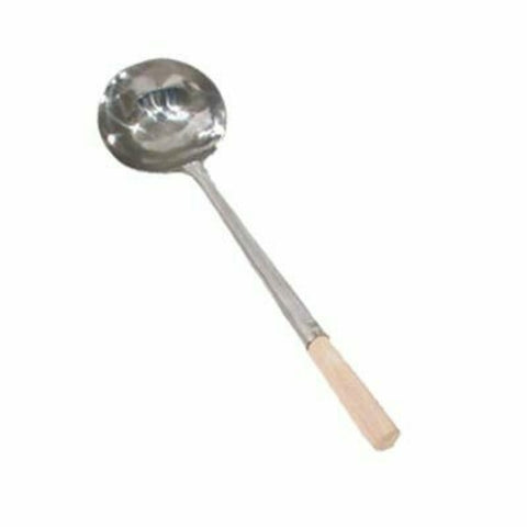 Town Food Service 34942 16.5" Medium No. 2 Stainless Steel Ladle with Wood Handle