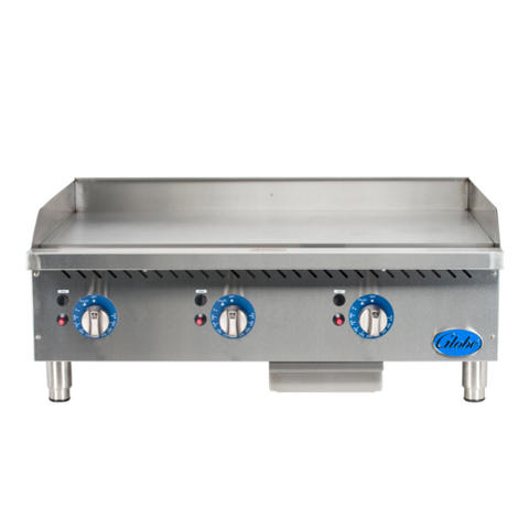 Globe GG36TG 36 in Thermostatic Gas Countertop Griddle