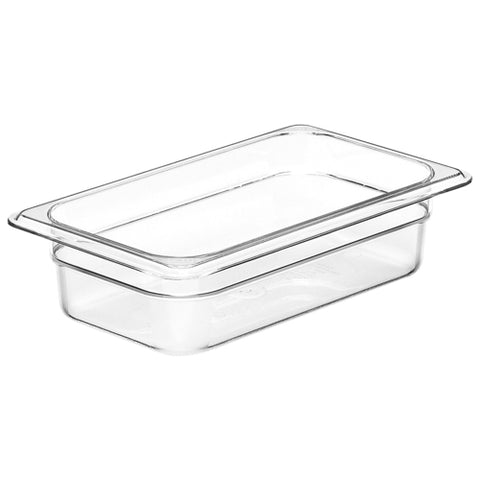 Cambro 42CW135 Camwear 1/4 Size Clear Polycarbonate Food Pan, 2-1/2" Deep