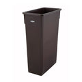 PTC-23B Winco 23 Gallon Brown Rectangle Slim Trash Can-WINCO