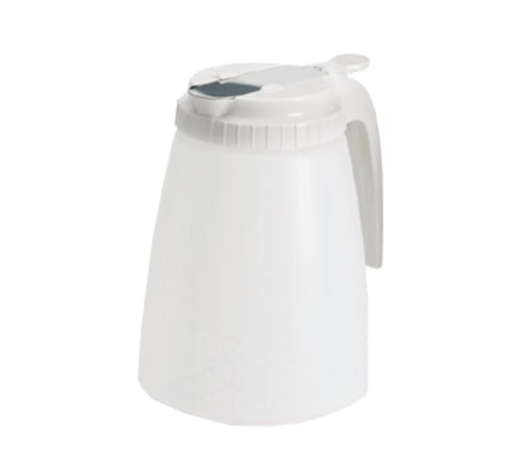 TableCraft 748W 48 oz. White Polyethylene All-Purpose Dispenser with ABS Top