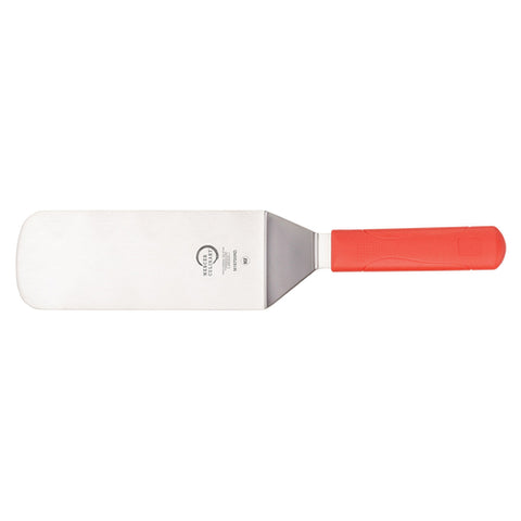Mercer Culinary M18700RD Millennia 8" x 3" Turner with Red Handle