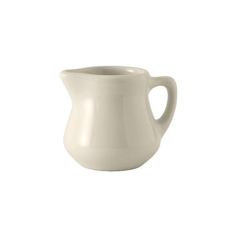 Tuxton China BER-035 3-1/2 oz. Eggshell Vitrified Ceramic Creamer