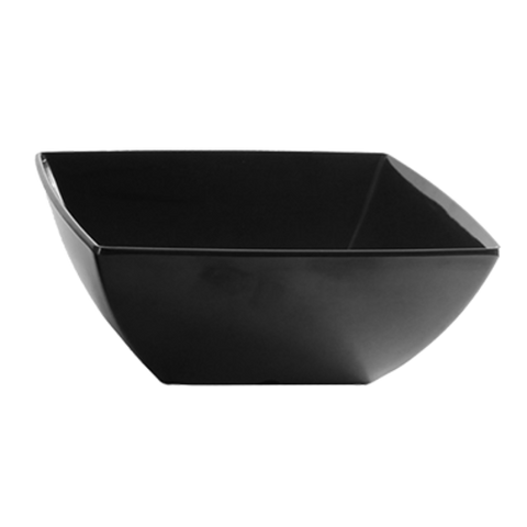 69007BK Thunder Group 40 Oz. Classic Black Melamine Square Bowl