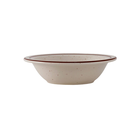 Tuxton China TBS-010 Bahamas 11 oz. Brown Speckle Wide Rim China Grapefruit Bowl