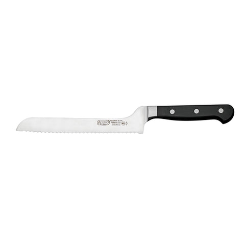 Winco KFP-83 Acero 8-Inch Offset Bread Knife, Forged German High-Carbon Stainless Steel