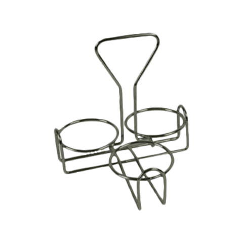 Thunder Group SLCJH003 Tabletop Condiment Jar Rack, Stainless Steel, Holds 3 Jars
