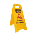 WCS-25 Winco 12" x 25" Wet Floor Caution Sign-WINCO