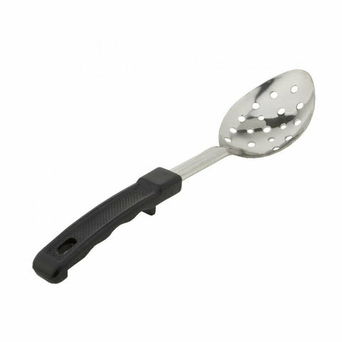 PHS11P Libertyware Basting Spoon, 11\" perforated, stainless steel, black plastic handle