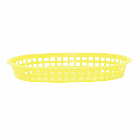 TableCraft Products 1076Y Yellow Oval Chicago Platter Basket