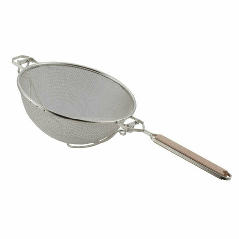 Libertyware WHSHD10 10" Heavy Duty Double Mesh Strainer with Wood Handle