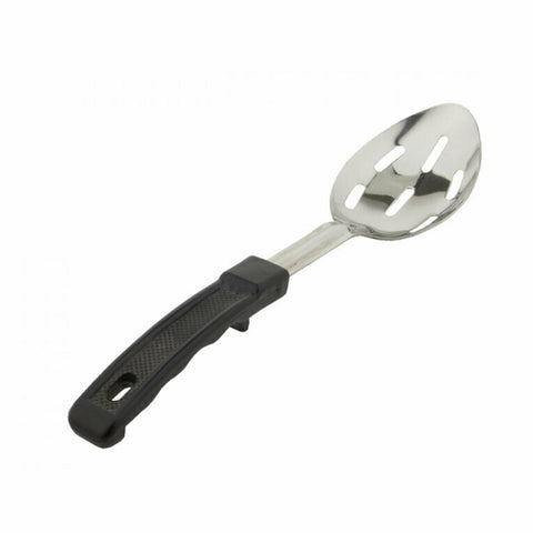 PHS11S Libertyware Basting Spoon, 11\" slotted, stainless steel, black plastic handle-LIBERTYWARE