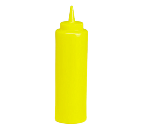 Tablecraft Products 112M 12 oz. Yellow Cone Tip Squeeze Bottle