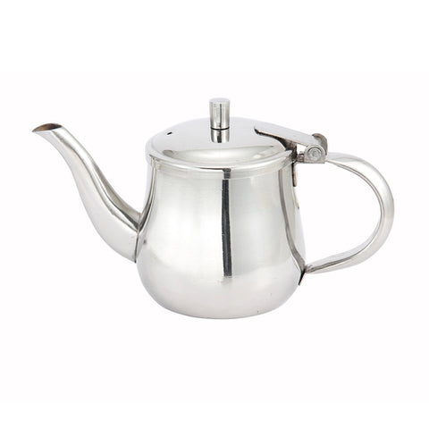Winco GS-10 10 oz Gooseneck Server with Cover, Stainless Steel