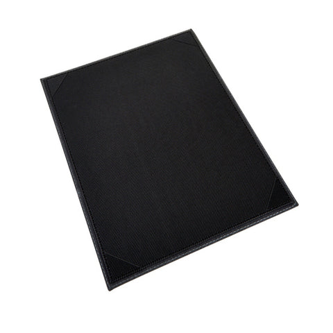Winco LMS-811BK Single-View Black Leatherette Menu Cover, 8-1/2" x 11"