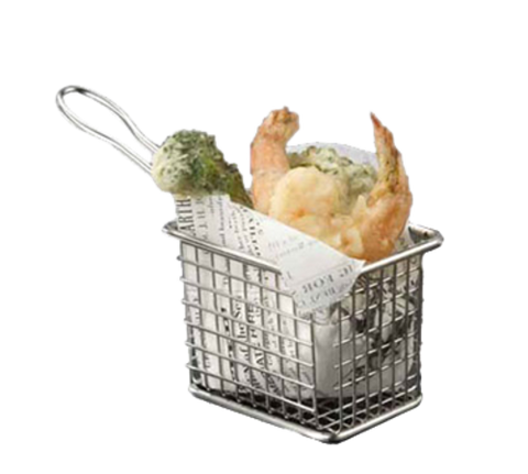 FRYT433 American Metalcraft 4-1/8" x 2-7/8" Tabletop Serving Fry Basket-American Metalcraft