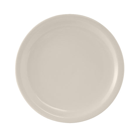 Tuxton China TNR-022 8-1/8" Round Nevada Ceramic Plate - American White/Eggshell
