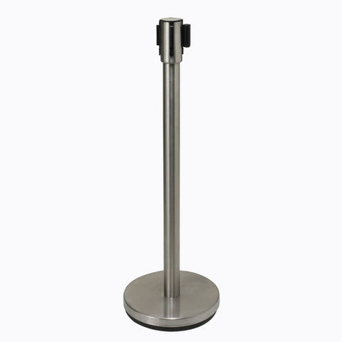 Winco CGS-38S Stainless Steel Stanchion Post with Retractable Belt