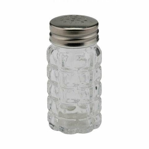 Libertyware S&P62D 2 oz Old Fashioned Grid Salt and Pepper Shaker with Stainless Steel Dome Cap