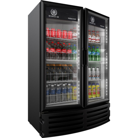 Beverage-Air MT21-1B Marketeer Glass Door Merchandiser Refrigerator in Black