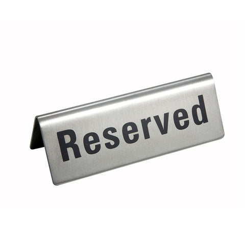 RVS-4 Winco Stainless Steel "Reserved" Sign-WINCO