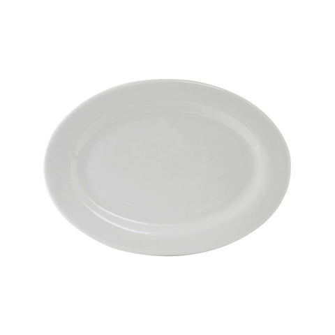 Tuxton China ALH-116 Alaska Oval Platter, Porcelain White, 11.75 x 8.5 in