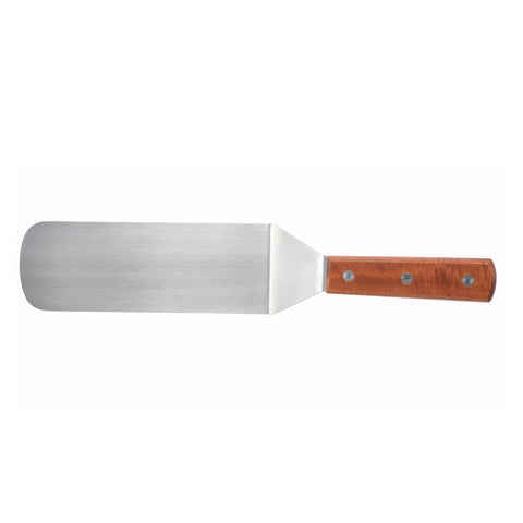 Winco TN249 Flexible Turner with Offset Wooden Handle, 8-1/4" x 2-7/8" Blade