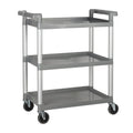 Uc-2415G Winco Cart, 3-Tier, 32"W X 16-1/8"D Plastic, Kd, Gray-WINCO