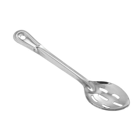 Winco BSST-11 11" Stainless Steel Slotted Basting Spoon