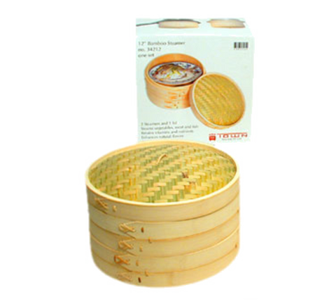 Town 34212 12" Bamboo Steamer Set
